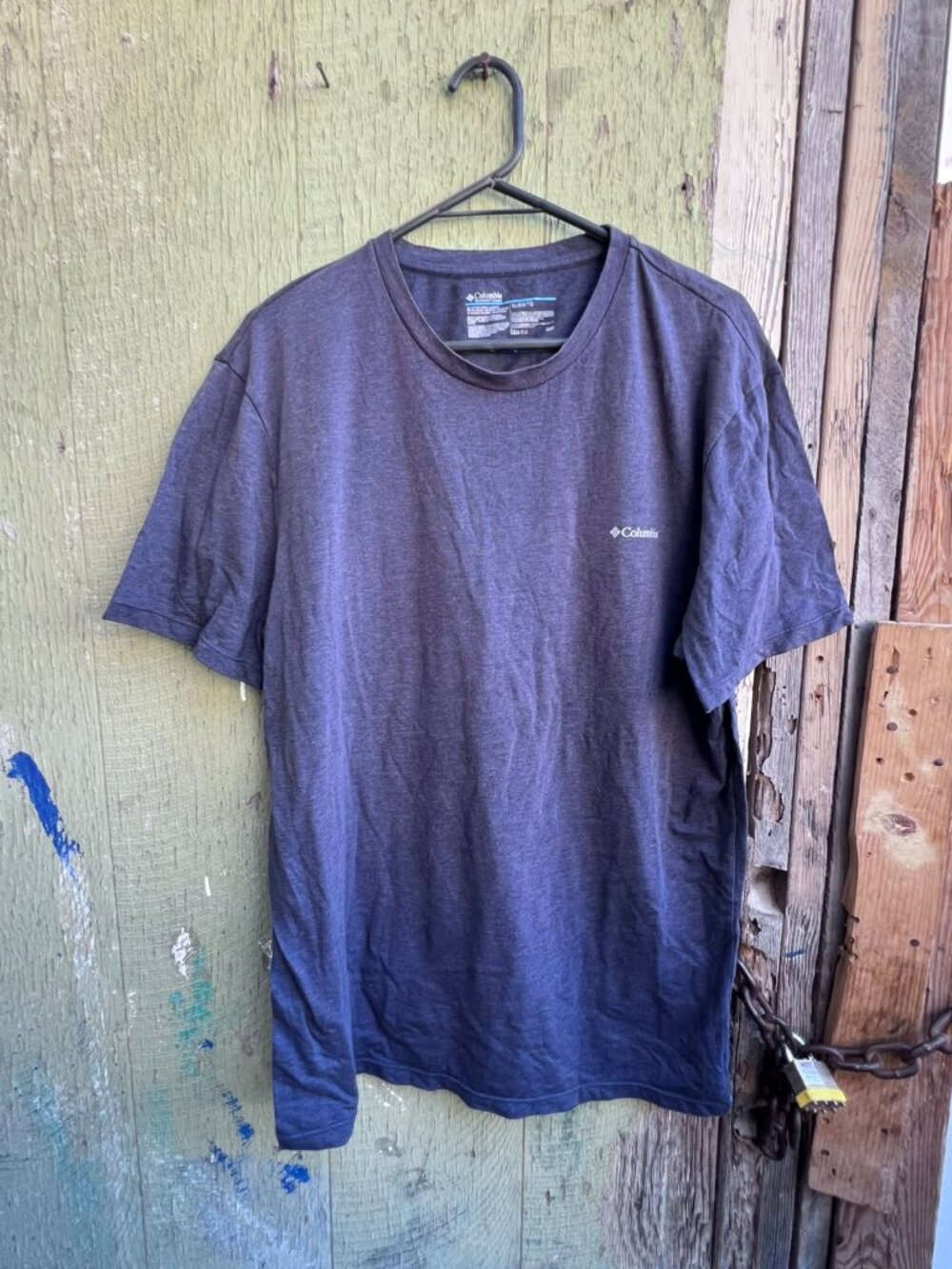 Columbia Men Purple Blue Short Sleeve T-Shirt Size XL